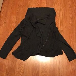 Blanc Noir Gray Long Sleeve w/ Zipper Sz. M, GUC!